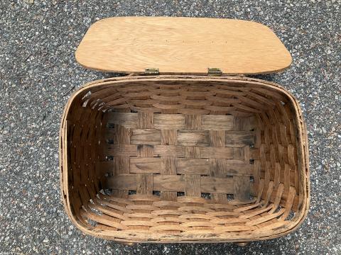 Antique Wicker Picnic Basket